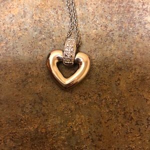 White gold w diamonds heart